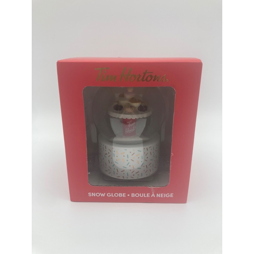 Tim Hortons 2024 Collectible Donut Coffee Cup Snow Globe New in Box